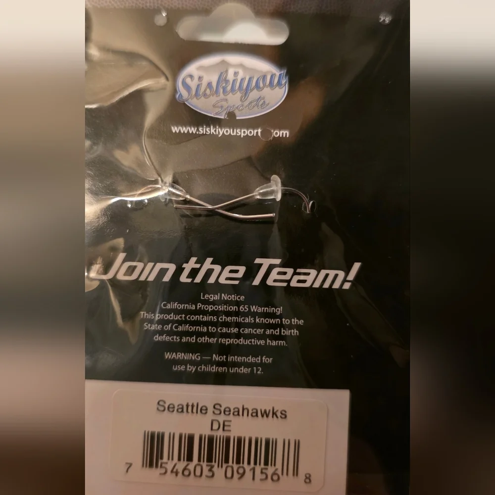 NFL Seattle Seahawks Official Dangle Earrings NWT Go Hawks!